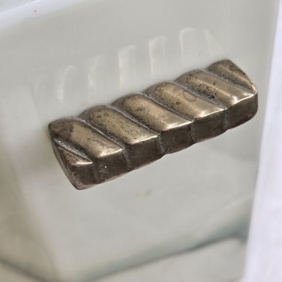 Vintage Faux Jade Acrylic Hexagon Ice Bucket W/lid Barware Cocktail - Picture 11 of 11